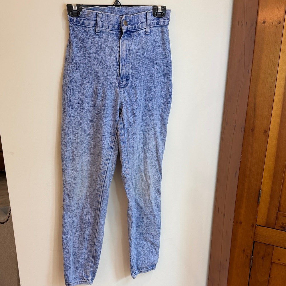 Vintage 80s Denim Republic High-Waist Stonewashed Jeans, 7/8 - 80s punk rock